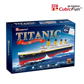 3D pusle Cubicfun Titanic Big T4011H — 1024 tükki, mõõtkavas mudellaev