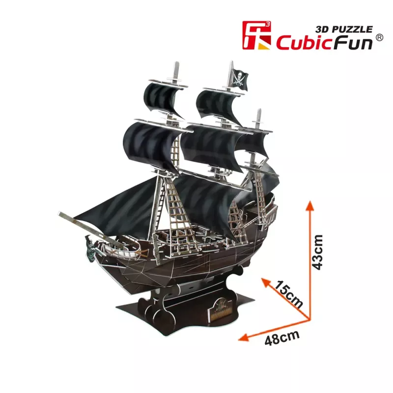 3D pusle CubicFun piraadilaev “Queen Anne's Revenge” mudel T4005H, papist kokkupanek