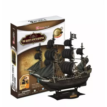 3D pusle CubicFun piraadilaev “Queen Anne's Revenge” mudel T4005H, papist kokkupanek