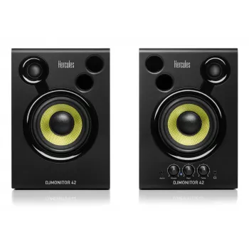 Juhtmega DJ kõlar Hercules DJMonitor 42 — 40 W RMS, 60–20000 Hz, must