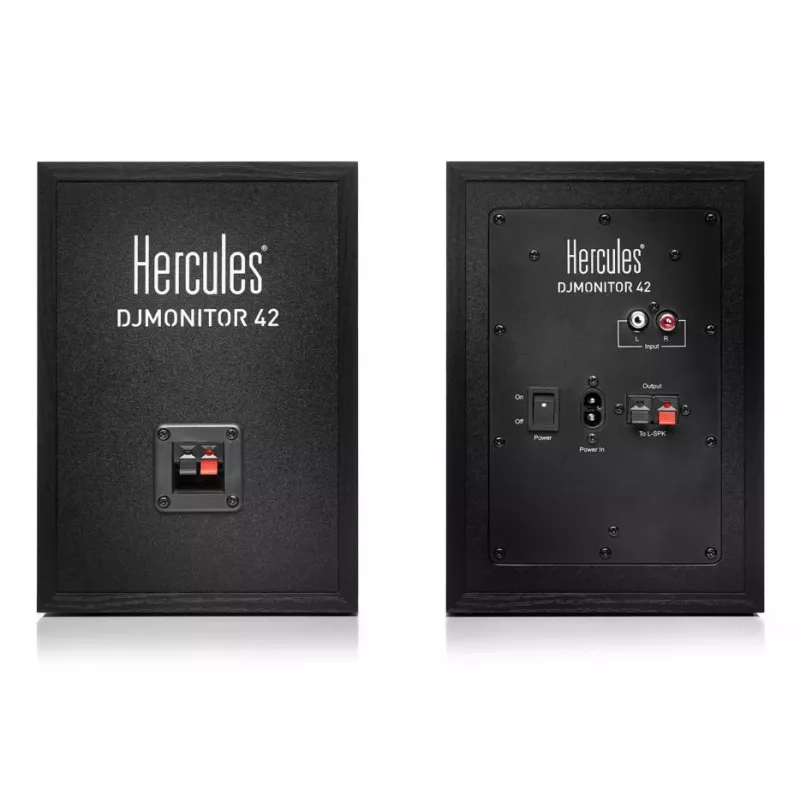 Juhtmega DJ kõlar Hercules DJMonitor 42 — 40 W RMS, 60–20000 Hz, must