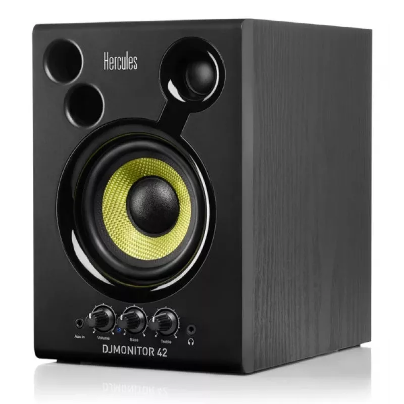 Juhtmega DJ kõlar Hercules DJMonitor 42 — 40 W RMS, 60–20000 Hz, must