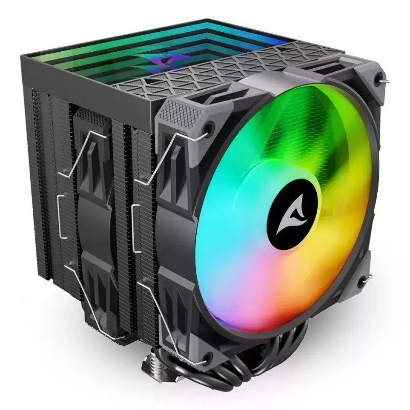 Õhkjahuti Sharkoon A60 RGB 12 cm 500-1800 RPM Must