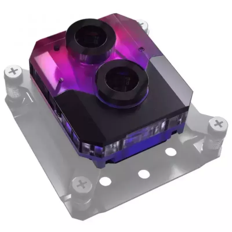 Vesiblokk Phanteks EZ-Fit 450 Acrylic Copper POM Must Silver