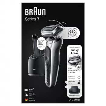 Võrgupardel Braun Series 7 71‑S7200c Must Hõbedane Liitium‑Ioon 50 min