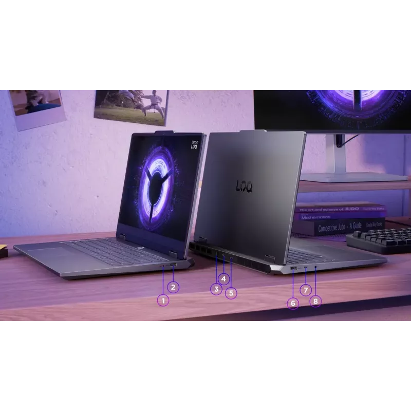 Sülearvuti Lenovo LOQ 15IRX10 — 15,6-tolline FHD IPS peegeldusvastane, Intel Core i5-13450HX, 16GB DDR5, 1TB SSD, NVIDIA GeForce RTX 5060 8GB, Windows 11 Home