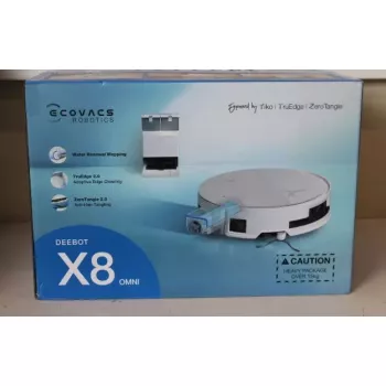 Robottolmuimeja Ecovacs DEEBOT X8 OMNI (KAHJUSTATUD PAKEND, KASUTATUD, MÄÄRDUNUD, KRIIMUD)