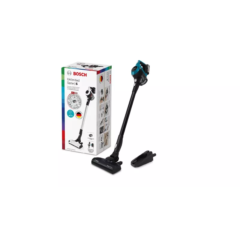 Bosch Serie 6 BBS611LAG pulkpuhastaja/elektriline luud 2-ühes pulkpuhastaja Aku Kuiv Tolmukotita 0,3 l Sinine 2,5 Ah