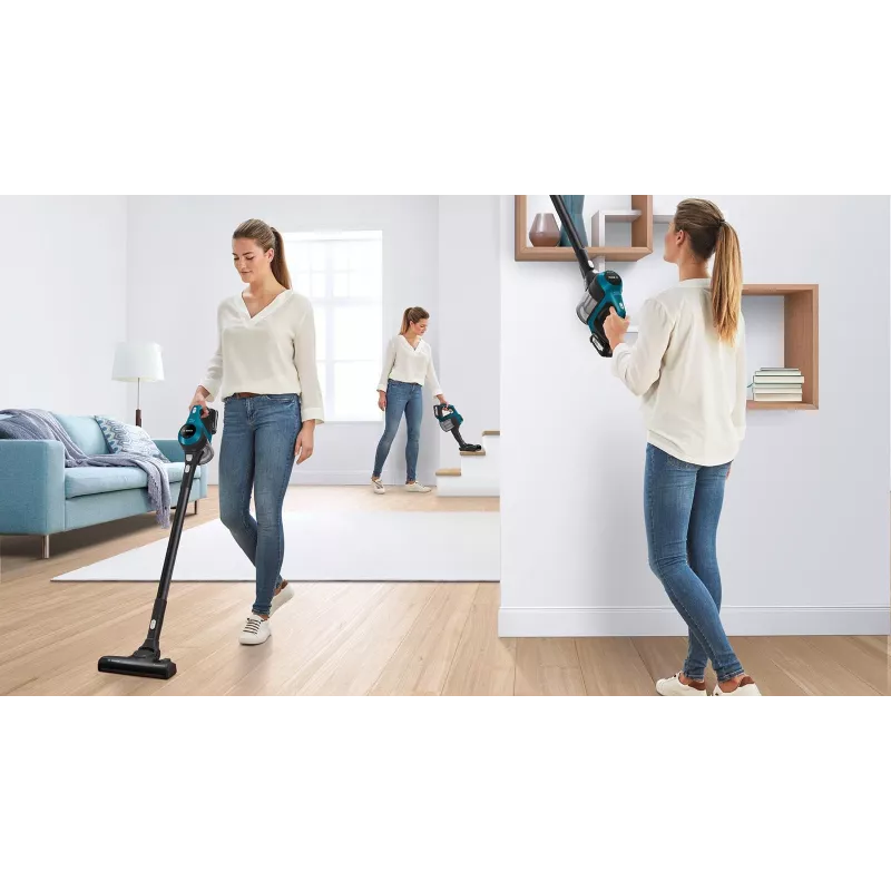 Bosch Serie 6 BBS611LAG pulkpuhastaja/elektriline luud 2-ühes pulkpuhastaja Aku Kuiv Tolmukotita 0,3 l Sinine 2,5 Ah