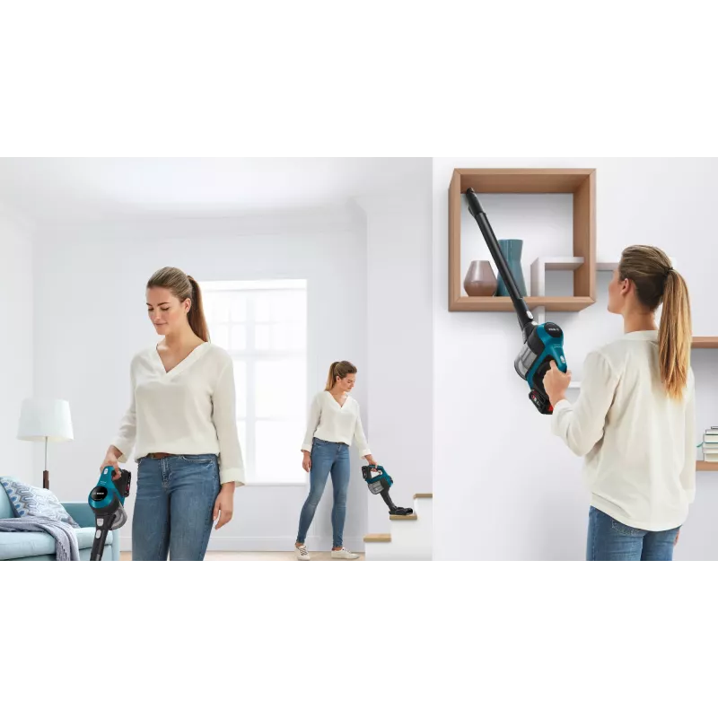 Bosch Serie 6 BBS611LAG pulkpuhastaja/elektriline luud 2-ühes pulkpuhastaja Aku Kuiv Tolmukotita 0,3 l Sinine 2,5 Ah