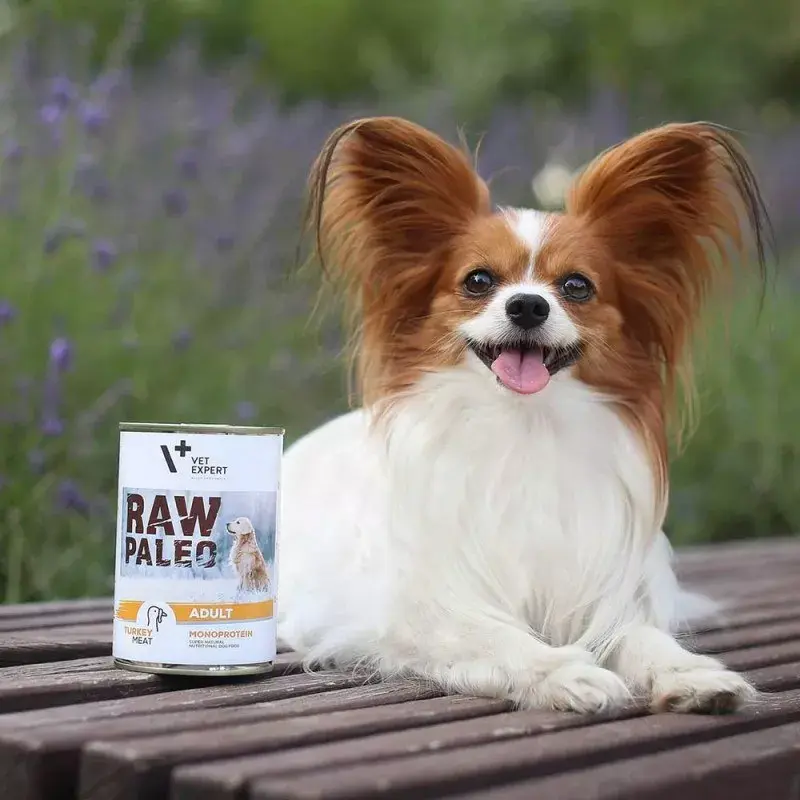 Märg koeratoit VETEXPERT RAW PALEO Adult Monoprotein Turkey 400 g, gluteeni- ja sojavaba, teraviljatalumatuse korral