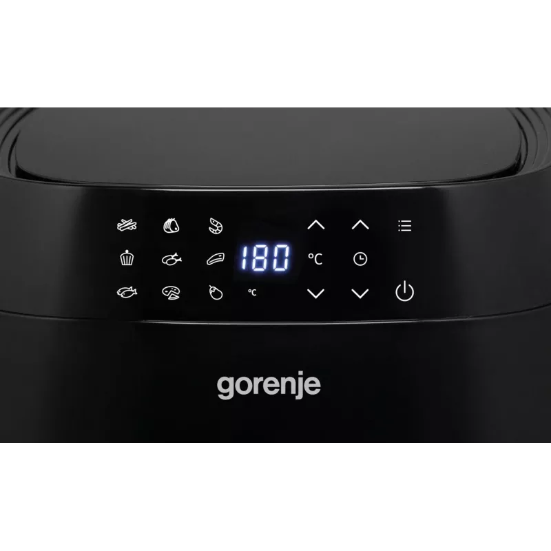 Kuumaõhufritüür Gorenje AF1409DB — 3,2 L maht, 1400 W, LED-ekraan, min temp 90 °C, must