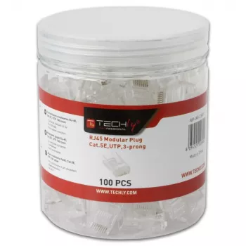 Techly IWP-JAR-C5RTY juhtmepistik RJ45 Läbipaistev