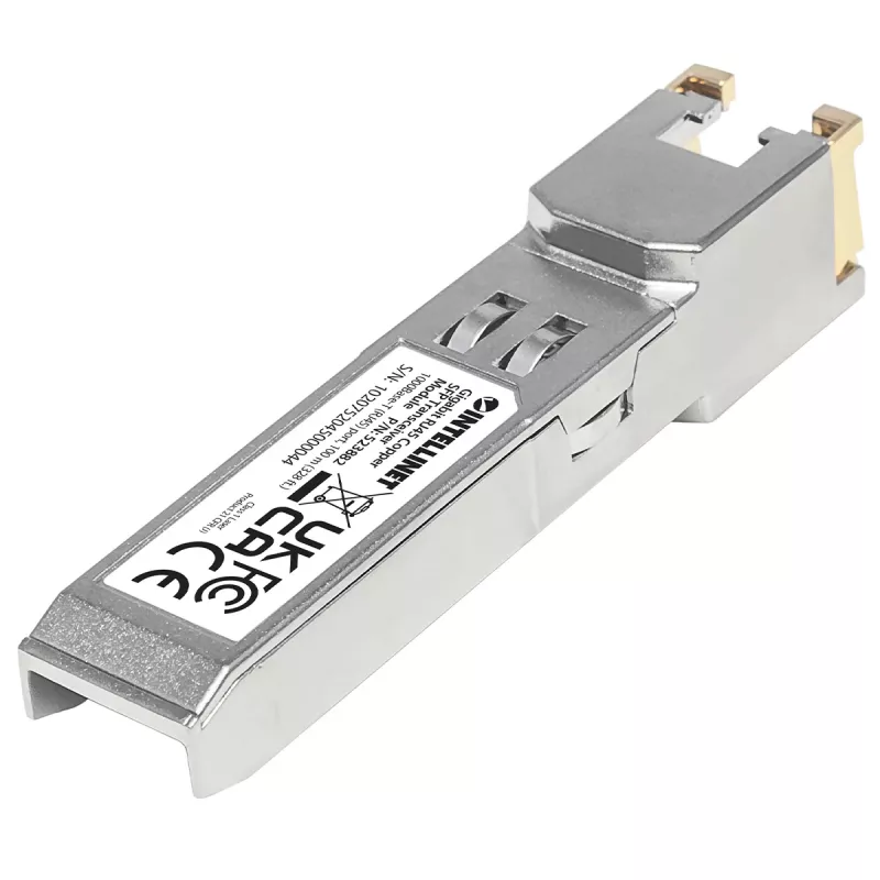 Intellinet transiiver Module Optical, Gigabit RJ45 Copper SFP, 1000Base-T (RJ45) port, 100 m, MSA-ühilduv, samaväärne Cisco GLC-T-ga, Ethernet, Fiiber, kolmeaastane garantii