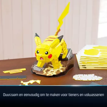 4D Build, Pokémon Pikachu 3D mudelikomplekt, Pokémon figuur, Kanto esimeste partnerite kollektsioon, lauakaunistus, 201 tk, vanusele 12+