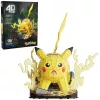 4D Build, Pokémon Pikachu 3D mudelikomplekt, Pokémon figuur, Kanto esimeste partnerite kollektsioon, lauakaunistus, 201 tk, vanusele 12+
