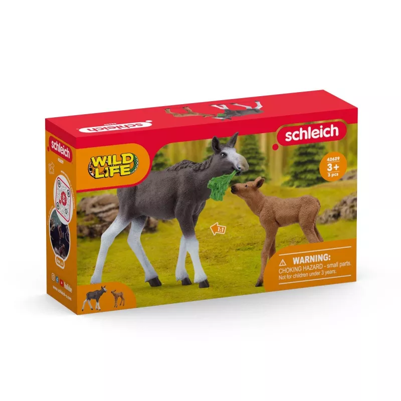 Figuurikomplekt Schleich WILD LIFE Põdrapere — realistlikud loomafiguurid, 3+ aastat, mitmevärviline