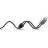 Audio kaabel Goobay 65285 3.5mm male to 2×RCA male, 1 m, copper, gold-plated contacts, magnetically shielded (Must/silver)