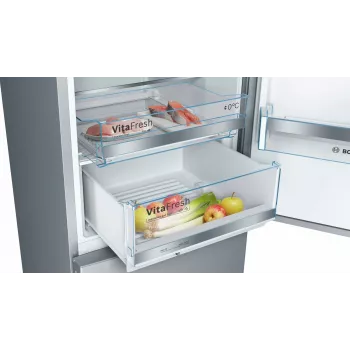 Bosch Serie 6 KGE39AICA külmik-sügavkülmik eraldiseisev 343 L roostevaba teras