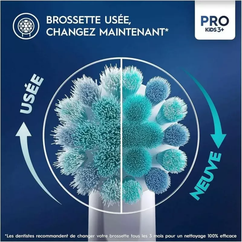 Oral-B Kids Pro Kids3+ 4 tk mitmevärviline, valge