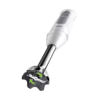 Sukelmikser BRAUN MultiQuick 5 MQ 50001 M — 1000 W, roostevabast terasest võll, 0,6 L kann, hall/valge