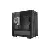 PC-korpus DeepCool MATREXX 40 3FS Micro Tower — Micro ATX/Mini-ITX, karastatud klaas, toetab 3x140/2x120 ventilaatorit, GPU kuni 320 mm, 2x3,5-tolline + 2x2,5-tolline, must