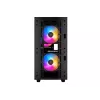 PC-korpus DeepCool MATREXX 40 3FS Micro Tower — Micro ATX/Mini-ITX, karastatud klaas, toetab 3x140/2x120 ventilaatorit, GPU kuni 320 mm, 2x3,5-tolline + 2x2,5-tolline, must