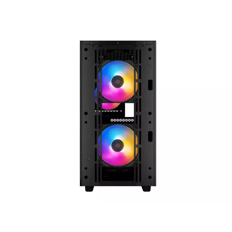 PC-korpus DeepCool MATREXX 40 3FS Micro Tower — Micro ATX/Mini-ITX, karastatud klaas, toetab 3x140/2x120 ventilaatorit, GPU kuni 320 mm, 2x3,5-tolline + 2x2,5-tolline, must