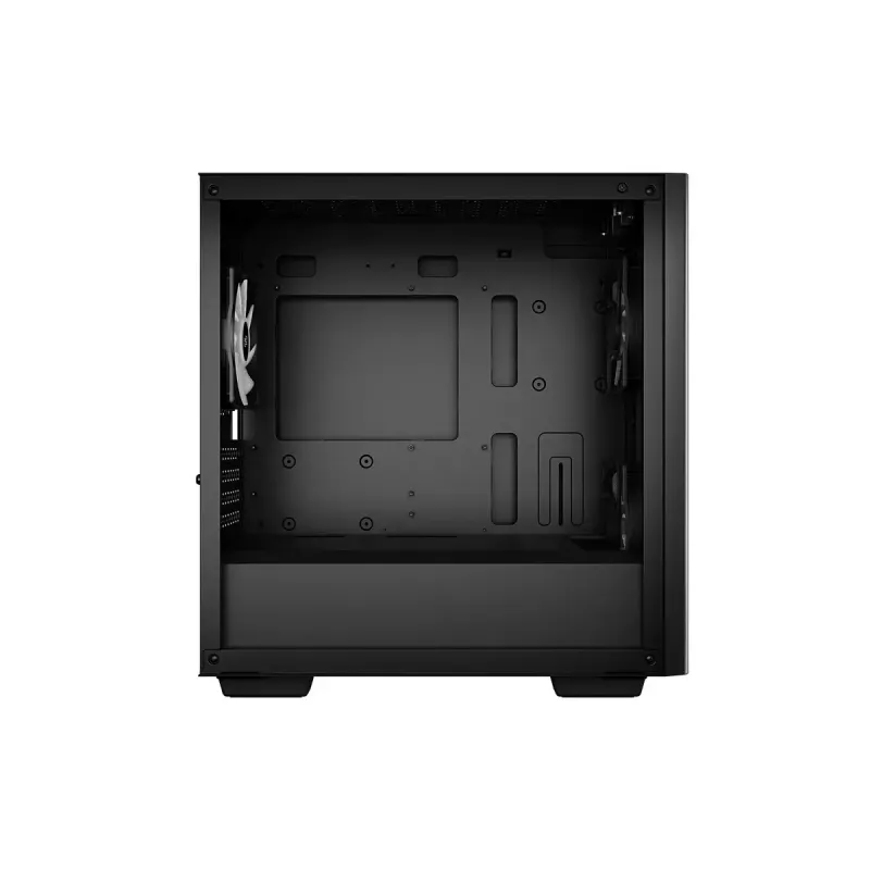 PC-korpus DeepCool MATREXX 40 3FS Micro Tower — Micro ATX/Mini-ITX, karastatud klaas, toetab 3x140/2x120 ventilaatorit, GPU kuni 320 mm, 2x3,5-tolline + 2x2,5-tolline, must