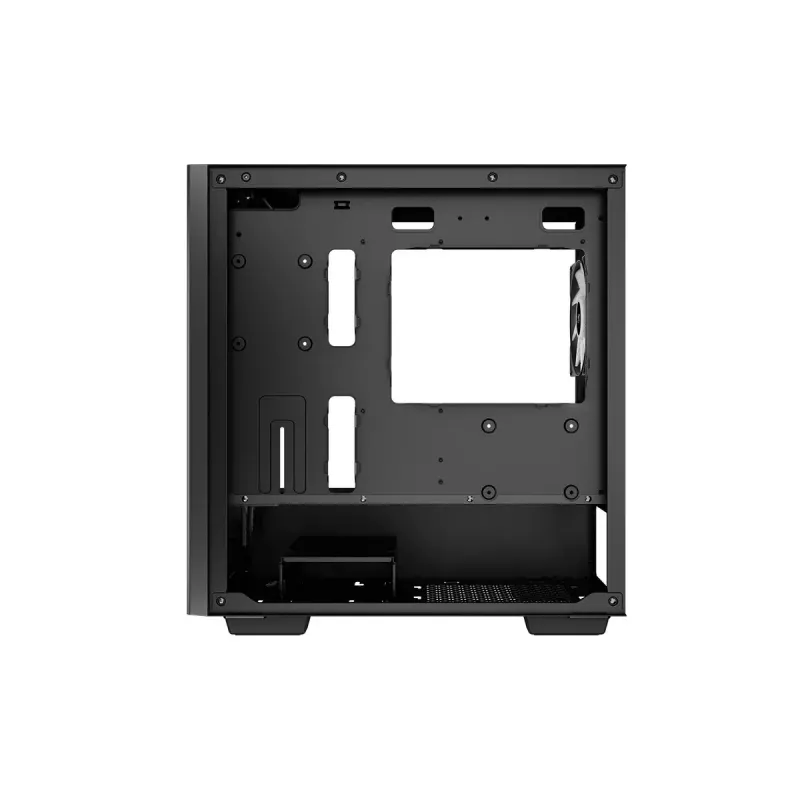 PC-korpus DeepCool MATREXX 40 3FS Micro Tower — Micro ATX/Mini-ITX, karastatud klaas, toetab 3x140/2x120 ventilaatorit, GPU kuni 320 mm, 2x3,5-tolline + 2x2,5-tolline, must