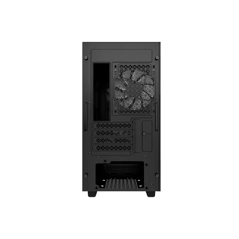 PC-korpus DeepCool MATREXX 40 3FS Micro Tower — Micro ATX/Mini-ITX, karastatud klaas, toetab 3x140/2x120 ventilaatorit, GPU kuni 320 mm, 2x3,5-tolline + 2x2,5-tolline, must