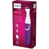 Bikiinitsooni trimmer Philips Essential BRT383/15, 3 pikkuseastet, AA-patarei, 120 min tööaega, valge/lilla