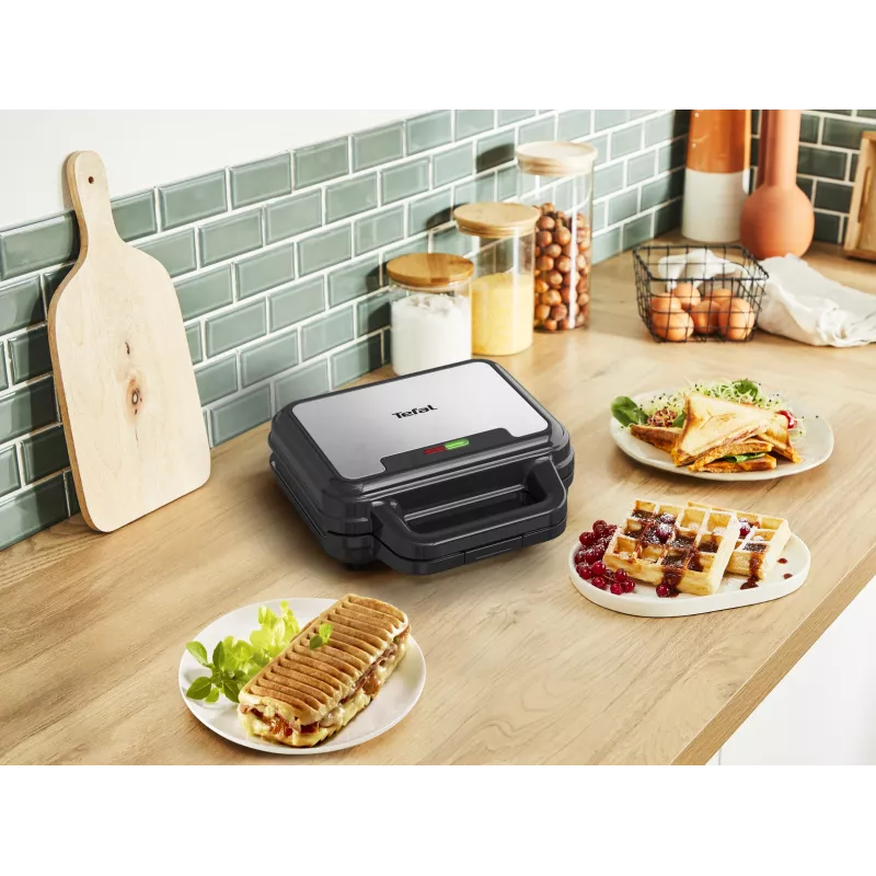 Tefal SW383D10 võileivagrill 700 W Must, Roostevaba teras