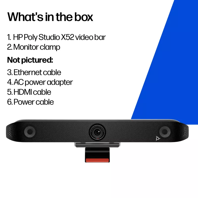 Grupi videokonverentsisüsteem POLY Studio X52 4K Ultra HD 60 kaadrit/s