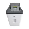 Paberipurustaja HP ONESHRED Auto 200CC — automaatse söötmisega 200-leheline mahutavus, mikropeenestus P-4, 28 l prügikast, valge-hall