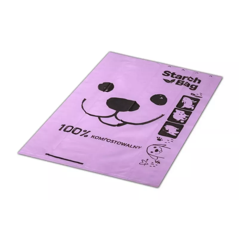 Komposteeritavad kakakotid Starch Bag STARCHBAG BIO lilla, taimsed kiud, 8 × 15 tk
