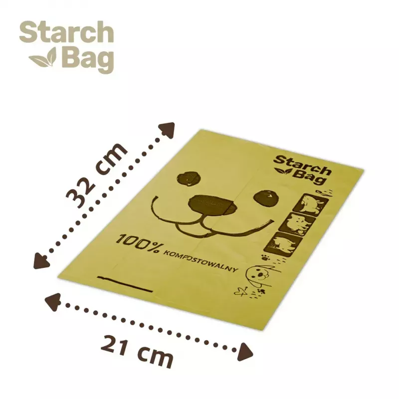 Komposteeritavad kakakotid Starch Bag STARCHBAG BIO lilla, taimsed kiud, 8 × 15 tk