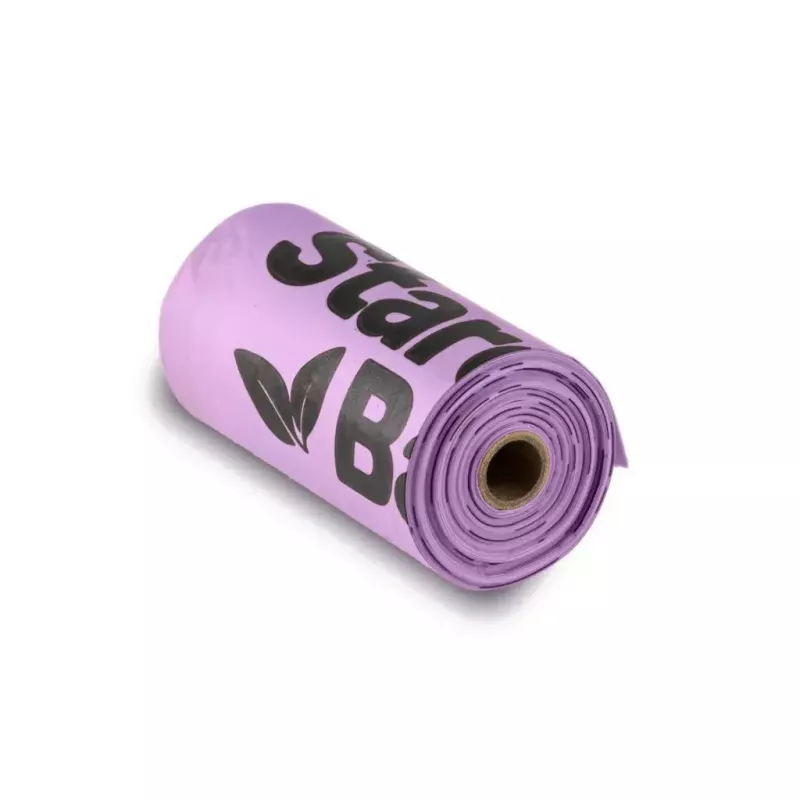 Komposteeritavad kakakotid Starch Bag STARCHBAG BIO lilla, taimsed kiud, 8 × 15 tk