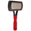 Brush Trixie 2301 rubber grooming brush for cats and dogs, ergonomic anti-slip handle, red/Must