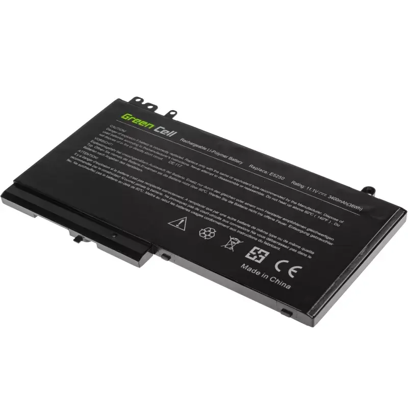 Aku roheline Cell DE117 DELL Latitude 11 3150/3160, 12/ E5250/E5270 jaoks — LiPo 11,1V 3400mAh, 4 elementi, must