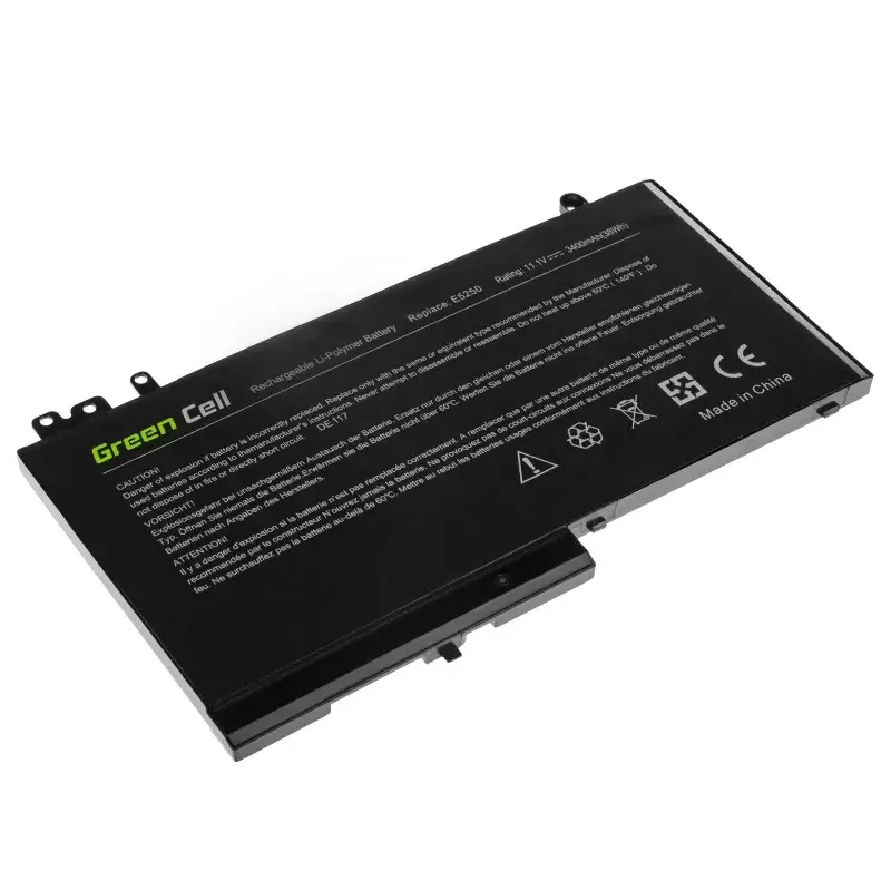 Aku roheline Cell DE117 DELL Latitude 11 3150/3160, 12/ E5250/E5270 jaoks — LiPo 11,1V 3400mAh, 4 elementi, must