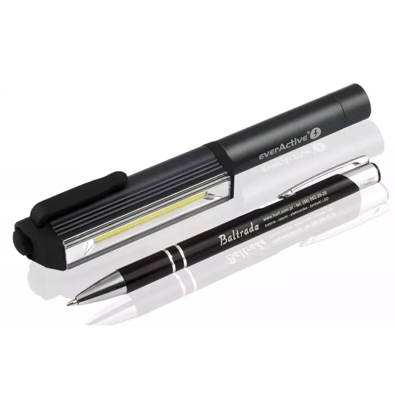 Klambriga taskulamp everActive WL200, 3 W 200 lm, alumiiniumkorpus, IPX4, 3×AAA, pikkus 161,7 mm, must