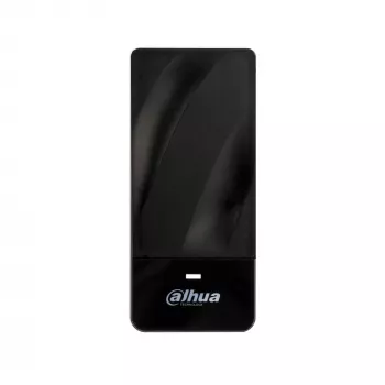 RFID-lugeja DAHUA ASR1200E — RS-485/Wiegand-liides, kompaktne 96×43×17 mm, must