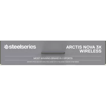 Kõrvaklapid STEELSERIES Arctis Nova 3X Wireless — binauraalsed üle-kõrva kõrvaklapid, Bluetooth 5.3, 2,4 GHz RF, 40 h aku, USB-C