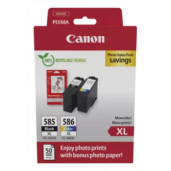 Canon PG-585XL/CL-586 PVP tindikasset 2 tk Originaal High (XL) tootlikkusega must, tsüaan, magenta, kollane