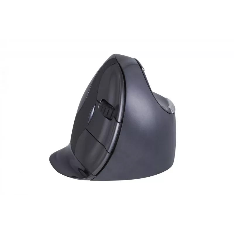 BakkerElkhuizen Evoluent D Small Wireless, paremakäeline, vertikaalne disain, laser, RF juhtmevaba, 3200 DPI, must