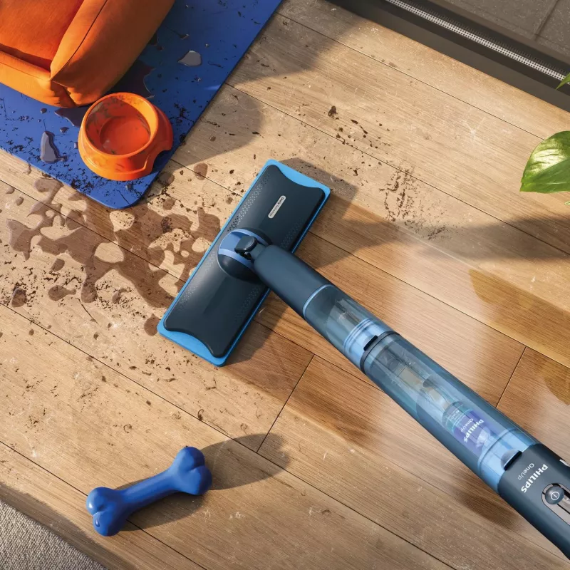 Philips 5000 series OneUp Electric Mop, juhtmeta mop, 0,178 L, sinine, 0,281 L, 70 min, 350 mm