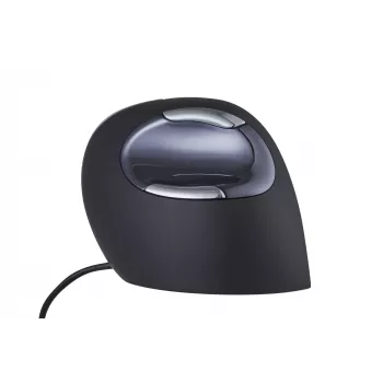 BakkerElkhuizen Evoluent D Keskmine, paremakäeline, vertikaalne disain, laser, USB Type-A, 3200 DPI, must