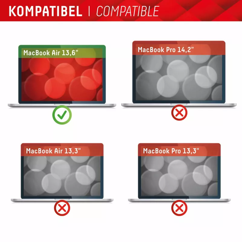 Displex PRIVACY SAFE magnetiline kahesuunaline privaatsusfilter MacBook Air 13,6‘‘ jaoks