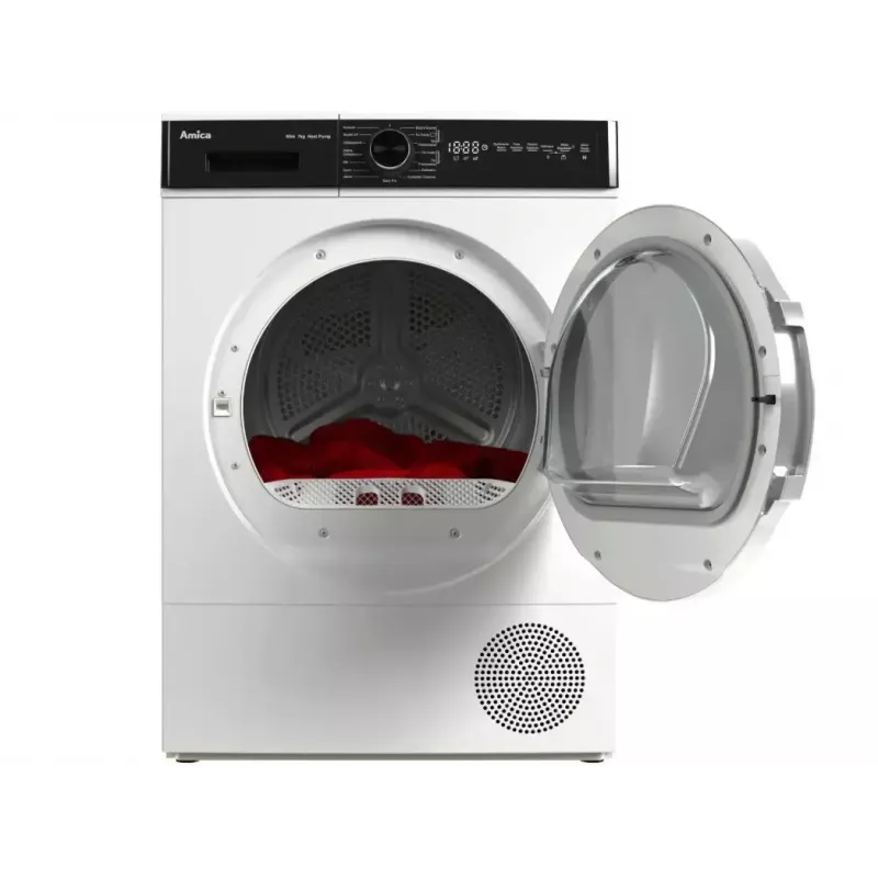 Pesukuivatusrest AMICA AD3S72LHB(E) 7 kg, eraldiseisev, eestlaetav, LED-ekraan, elektrooniline juhtimine, valge